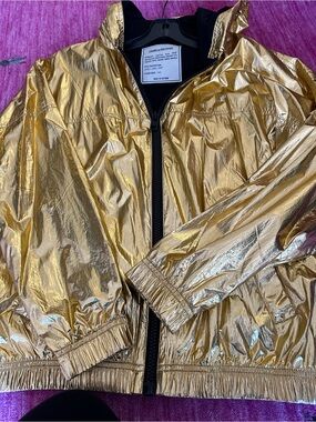 Zadig & Voltaire gold metallic jacket
